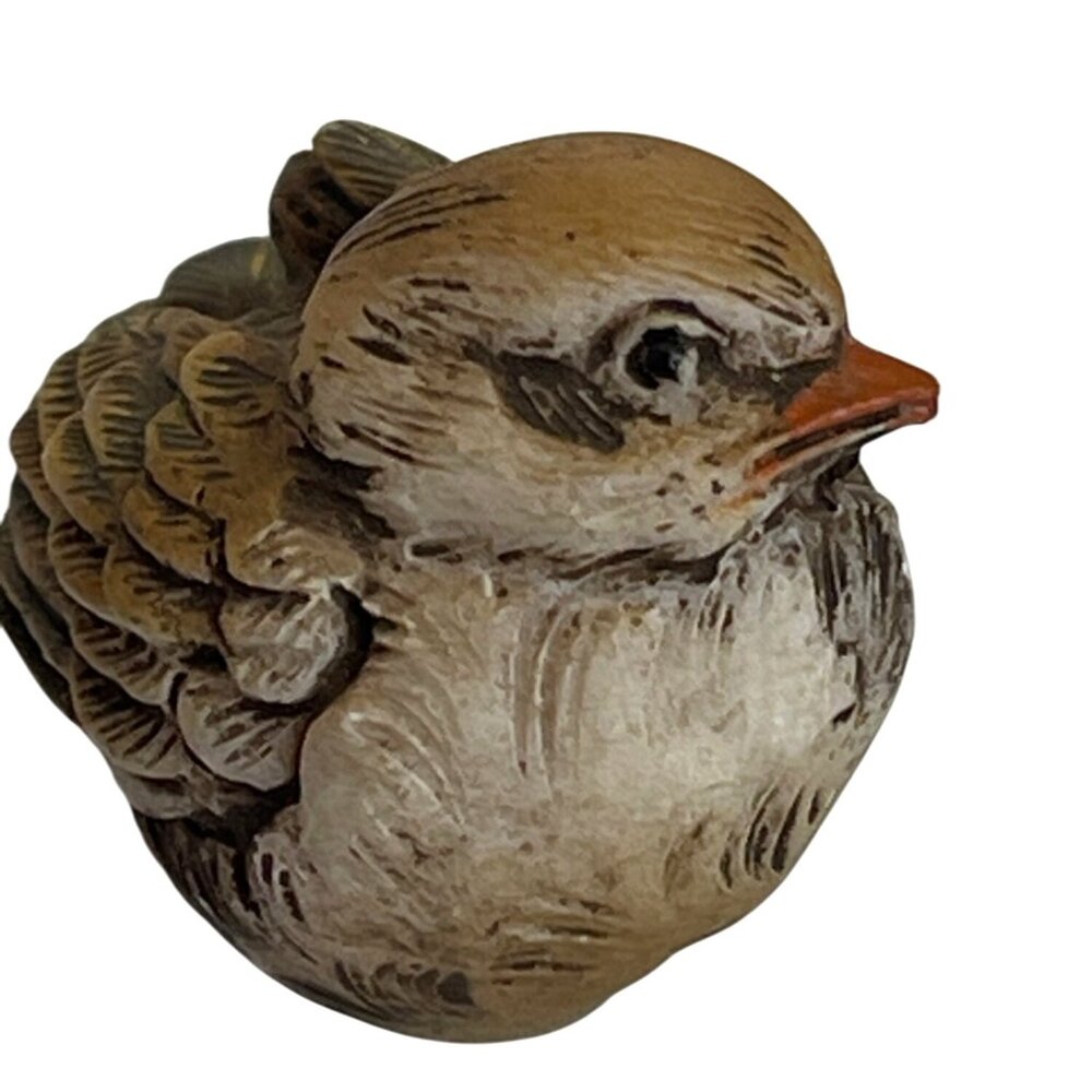 Sparrow Bird Italy Dipinto a Mano Brown Resin Figurines Set Lot Hand Painted VTG - Picture 3 of 15